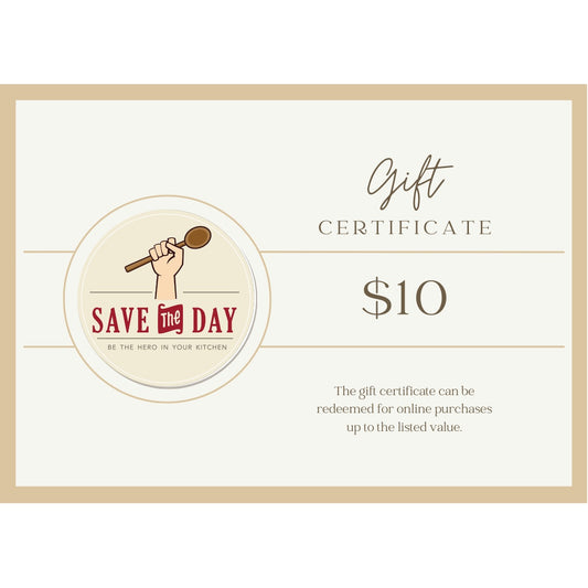 Save the Day Gift Certificate