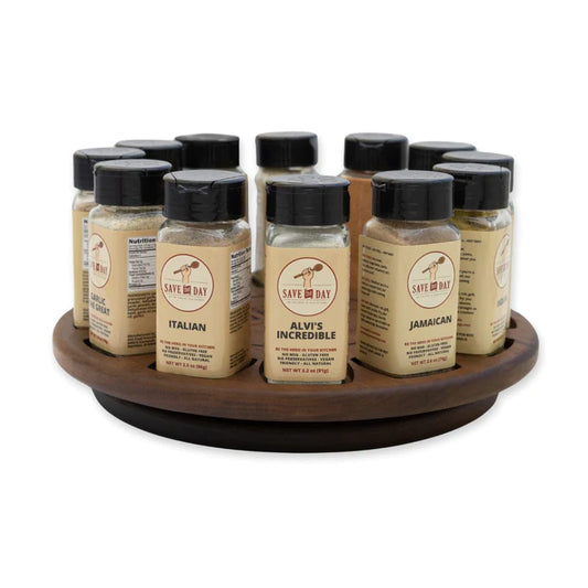 12" Spice Spinner w/12 Seasonings Jars