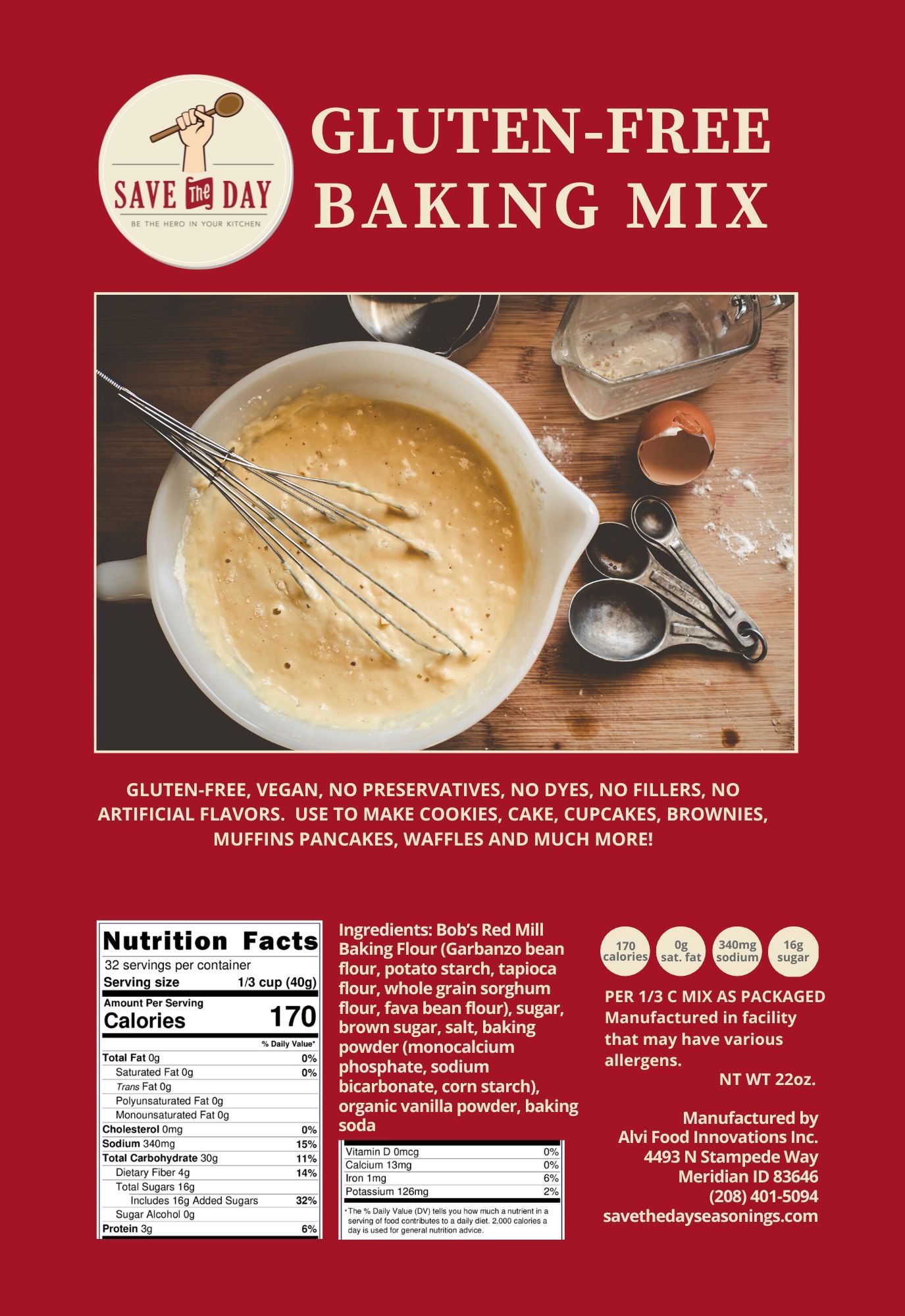 Gluten Free Universal Baking Mix Large Bag